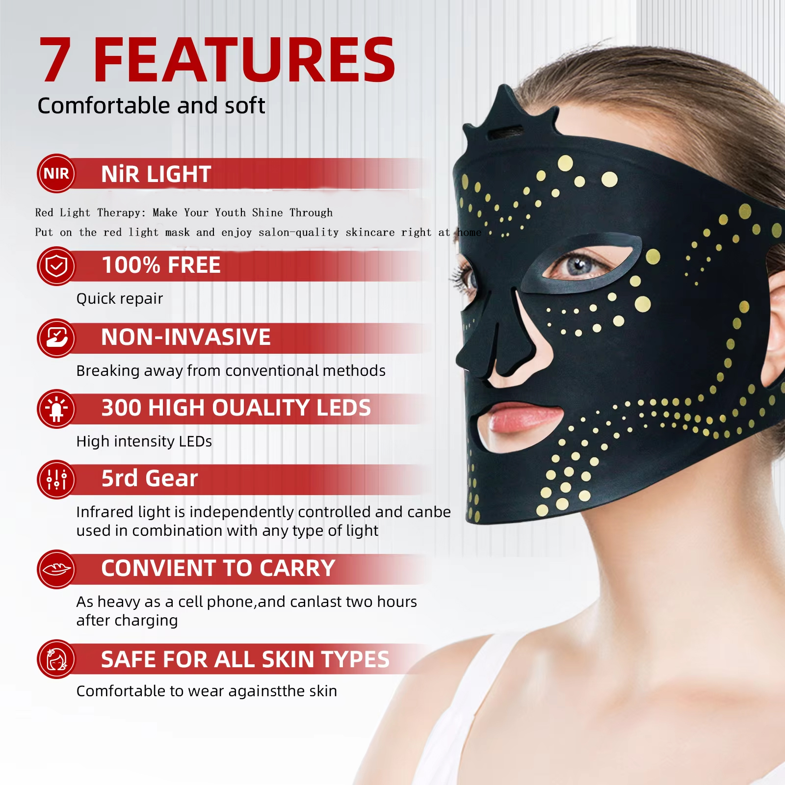 P300 LED Mask 4 in 1 5