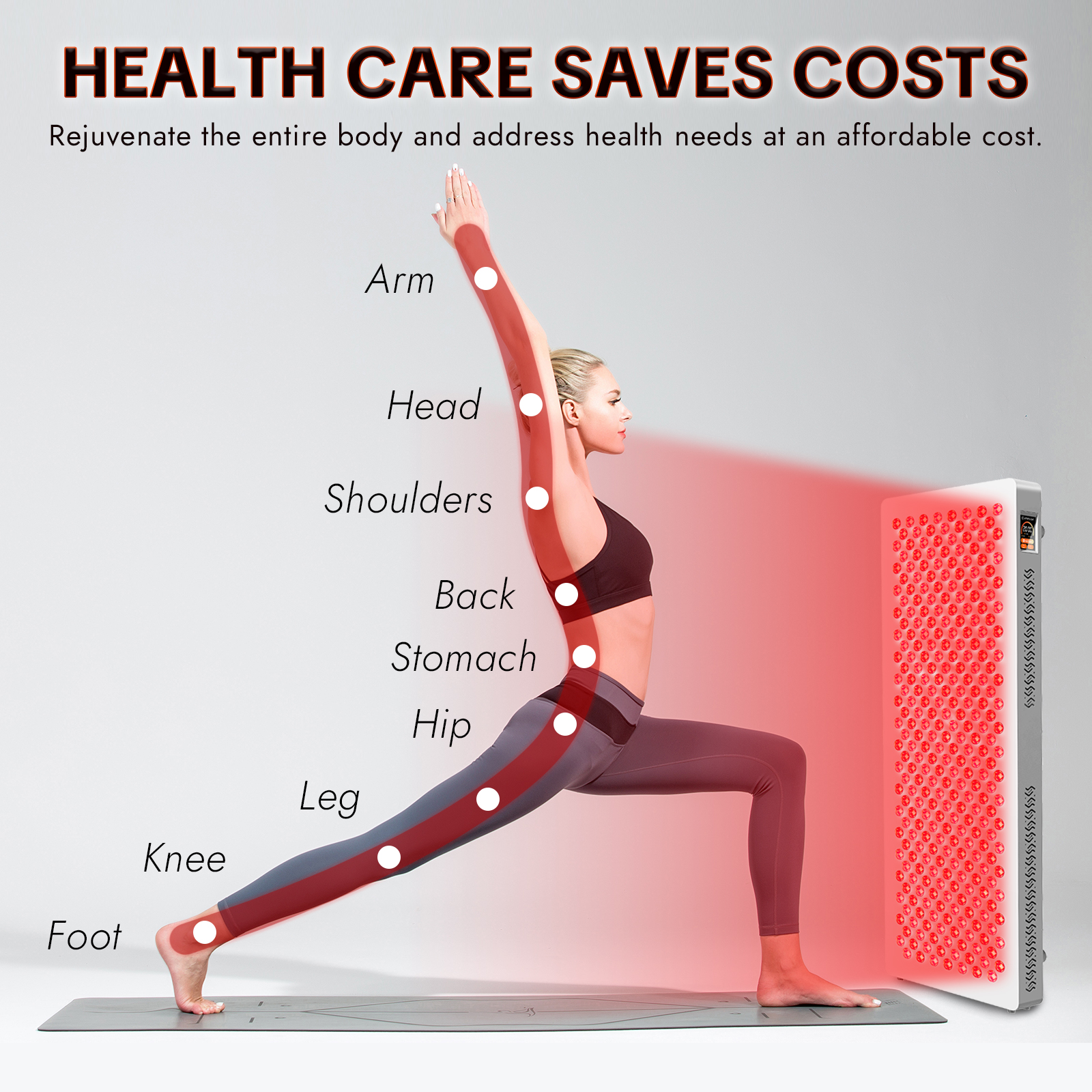 T300 full body red light therapy application